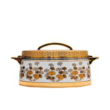 Casa Blu  Metal Food Warmer with Elegant Floral Pattern Design