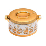 Casa Blu  Metal Food Warmer with Elegant Floral Pattern Design