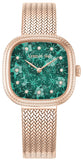 Cerruti 1881 Gresta Women's Green Dial Rose Gold Stainless Steel Mesh Bracelet Watch