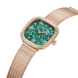 Cerruti 1881 Gresta Women's Green Dial Rose Gold Stainless Steel Mesh Bracelet Watch