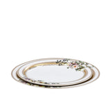 Casa Blu Porcelain Dinner Set with Embossed Gold Decal Rim Shape, Set of 40 pcs