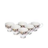 Casa Blu Porcelain Dinner Set with Embossed Gold Decal Rim Shape, Set of 40 pcs