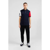 Eden Park Gents Red Colorblock Polo Shirt In Pique Cotton With Xv De France Embroidery