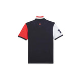 Eden Park Gents Red Colorblock Polo Shirt In Pique Cotton With Xv De France Embroidery