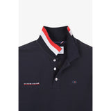 Eden Park Gents Red Colorblock Polo Shirt In Pique Cotton With Xv De France Embroidery