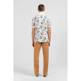 Eden Park Floral Printed White Polo Shirt