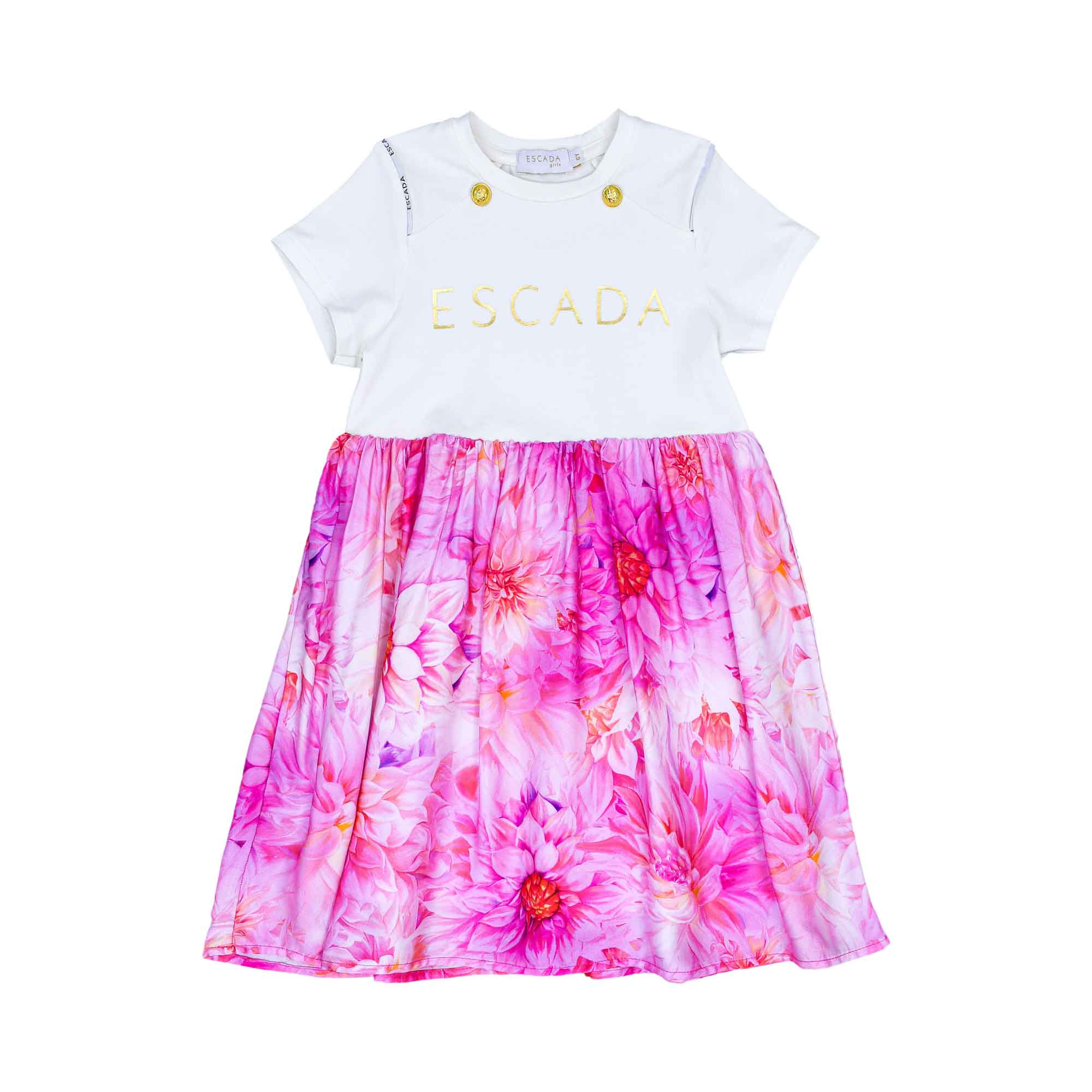Escada Kids Girl s Ivory Pink Dress Bluesalon