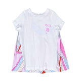 Emilio Pucci Kids Girl's White & Fuchsia Set of T-Shirt & Trouser