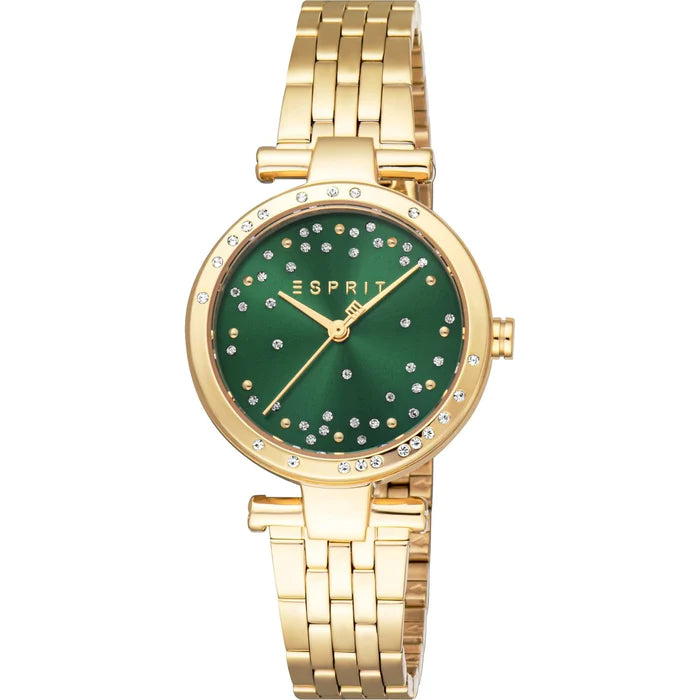 Esprit Laila ll Women s Green Dial Gold Watch Bluesalon