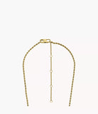 Fossil Harwell Ladies Three-Hand Gold-Tone Stainless Steel Watch Necklace