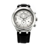 Marc Enzo Gents Chronograph Stainless Steel and Leather Quartz Watch