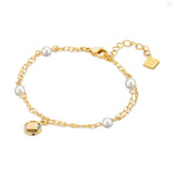 Guy Laroche Gisele Ladies Gold Plated Bracelet With Perls & Crystals