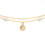 Guy Laroche Gisele Ladies Gold Plated Bracelet With Perls & Crystals
