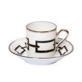 Richard Ginori Ceramic Coffee Set of 6 Cup & Saucer