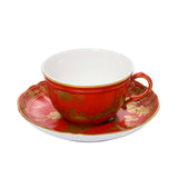 Richard Ginori Oriente Italiano Rubrum Tea cup and saucer Antico Doccia shape