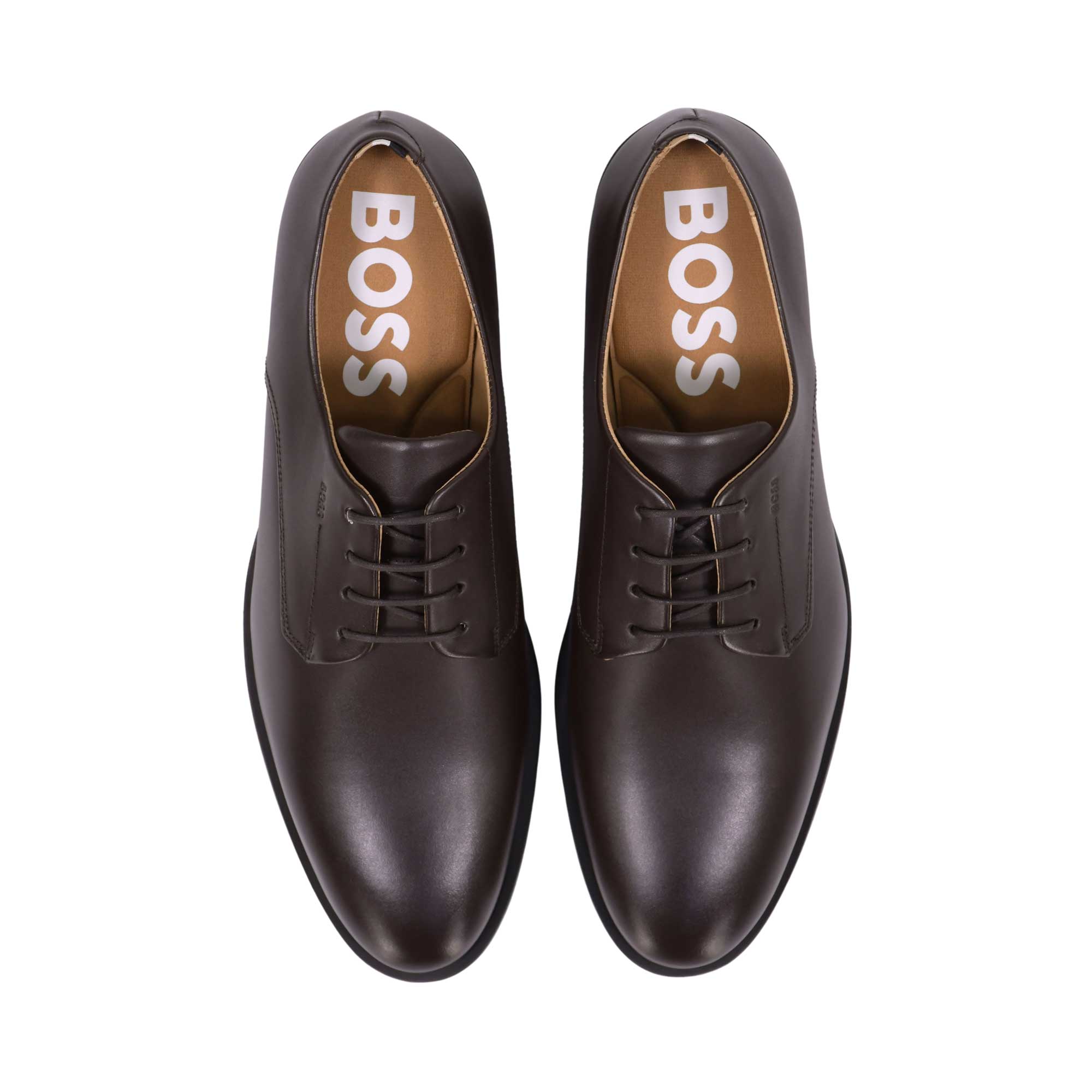 Hugo boss dark brown 2025 shoes