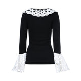 Anne Fontaine Women's Black & White top