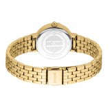Just Cavalli Brave Snake Ladies White MOP Dial Yellow Gold Watch and Bracelet Set