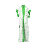 Kaftish Women's Green & White Kaftan, Free Size