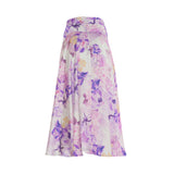 Leo Lin Women's Camellia Print in Mauve Skirt