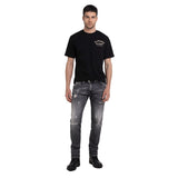 Replay Men's Jersey T-shirt with Biker Print