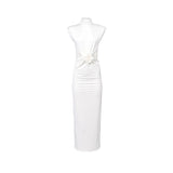 Mused Boutique Women's Long White Dress