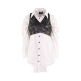Mused Boutique Women's White & Black Gilet
