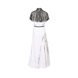 Mijade Fashion Women's Gown Black & White Dress