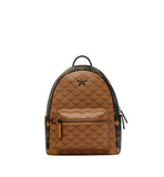 MCM Women's  Stark Backpack in Monogram Mix Cognac