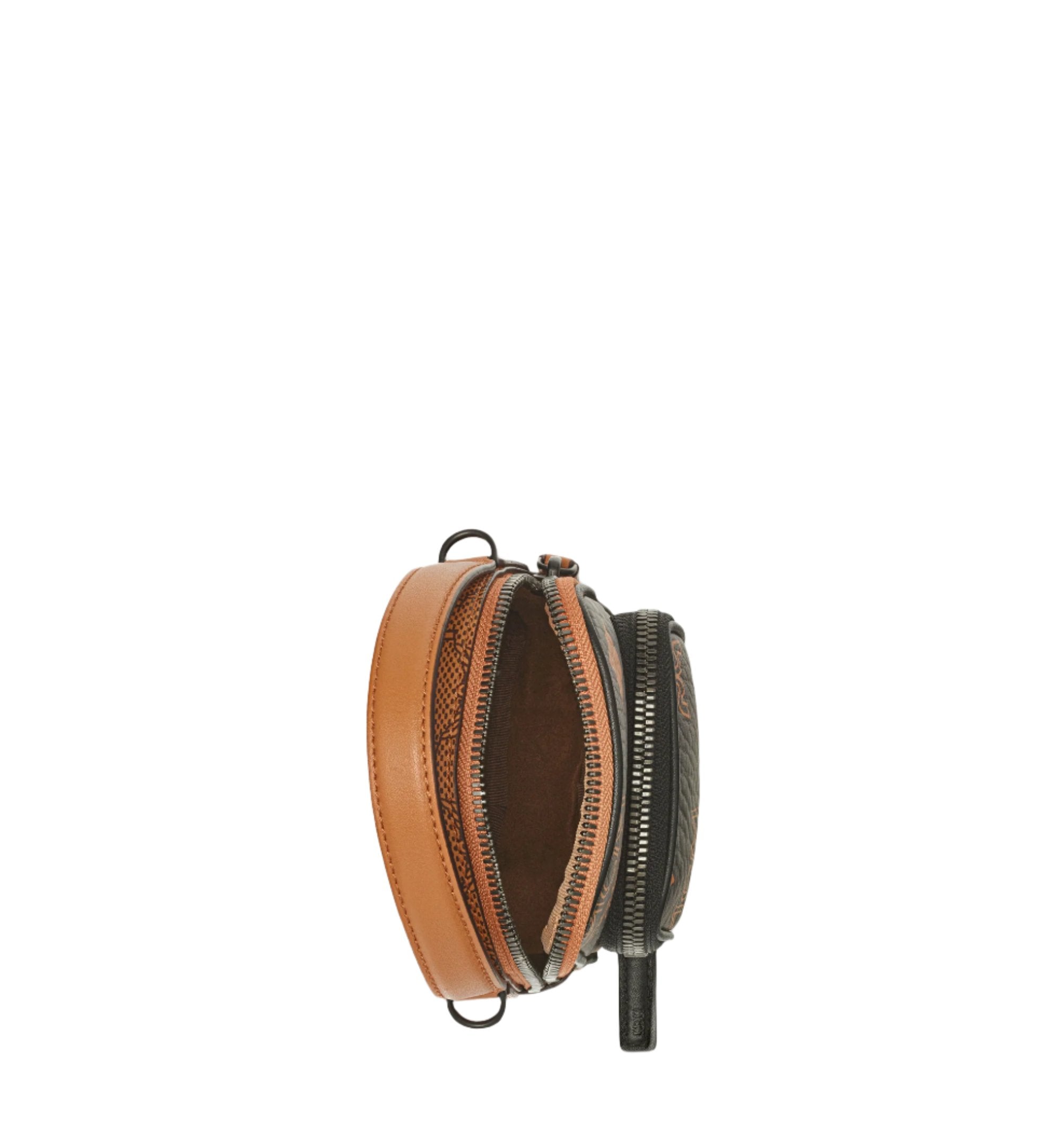 MCM Aren Ladies Crossbody Phone Case in Monogram Mix Black Small Bluesalon