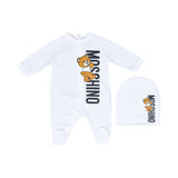 Moschino Kids New Born Teddy Bear Logo Sleepsuit  Set