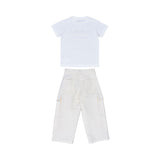 Missoni Kids Girl's White & Beige Set of T-Shit & Trouser