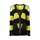 Oblique Women's Green & Black Cardigan