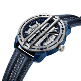 Police Fast Lane Gents Blue Leather Strap Watch