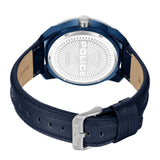Police Fast Lane Gents Blue Leather Strap Watch