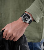 Police Forever Batman Gents Semi Transparent Black Dial Black Leather Strap Watch