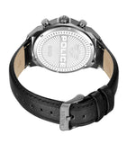 Police Rangy Gents Black Dial Black Leather Strap Watch