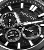 Police Rangy Gents Black Dial Black Leather Strap Watch