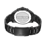 Police Burbank Gents Black Dial Black Stainless Steel Watch