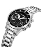 Police Driver II Gents Black Dial Stainless Steel Watch