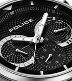 Police Driver II Gents Black Dial Stainless Steel Watch
