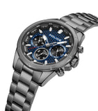 Police Malawi Gents Black & Blue Dial Gun Bracelet Watch