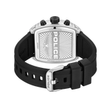 Police Coswig gents Black Dial Black Silicone Starp Watch