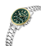 Police Motion Gents Green Dial Stainless Steel Watch