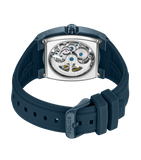 Police Skeletor Gents Automatic Blue Case Blue Silicone Strap Watch