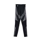 Philipp Plein Women's High-Waist Leggings with Leather-Look Panels