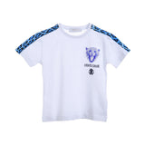 Roberto Cavalli Kids Boy's White & Blue Set of T-Shirt & Bermuda