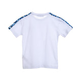 Roberto Cavalli Kids Boy's White & Blue Set of T-Shirt & Bermuda