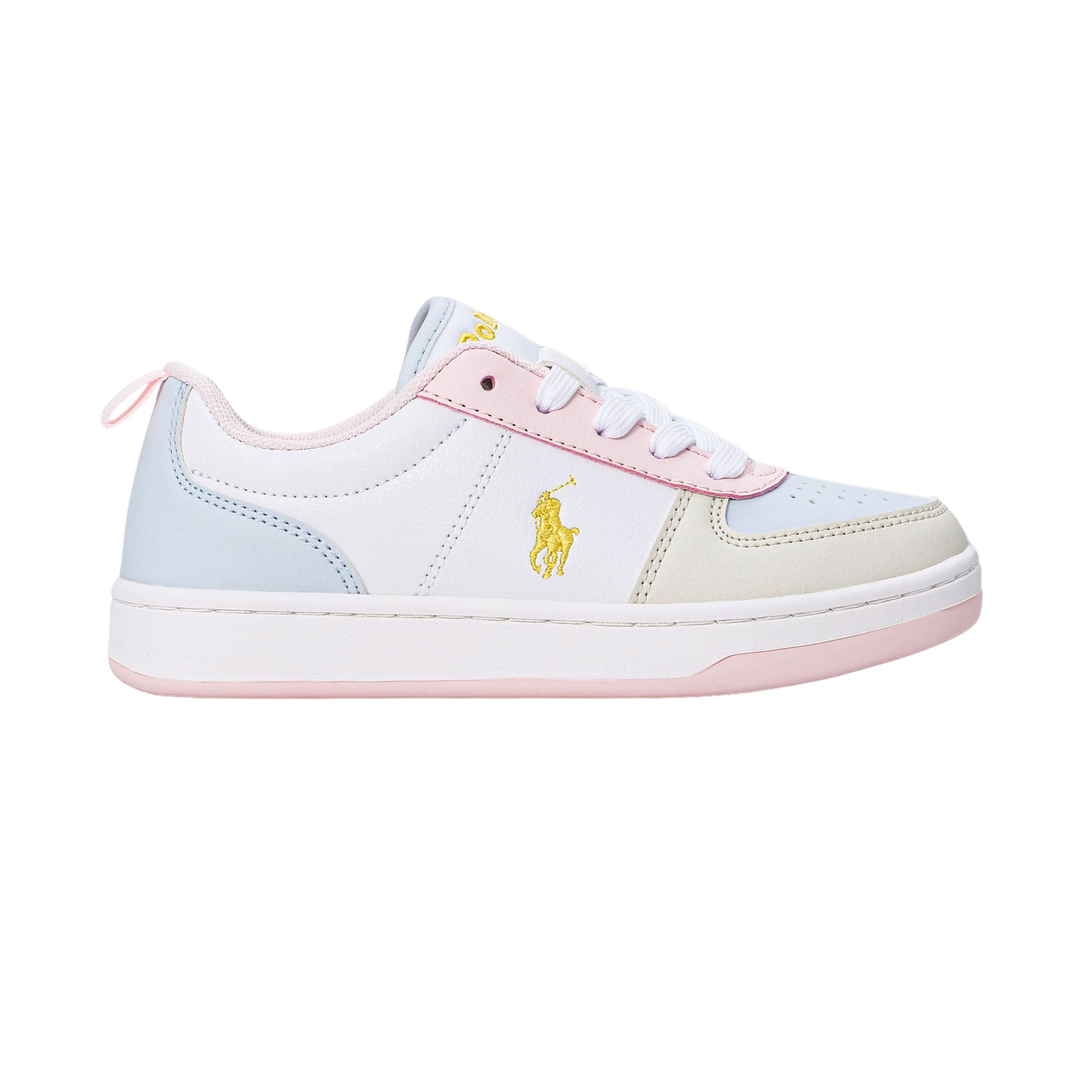 Polo Ralph Lauren Kids Girls White Pink Sneakers Bluesalon