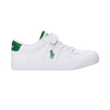 Polo Ralph Lauren Kids Girl's White & Green Sneaker